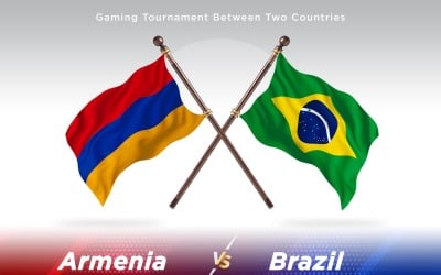 L&amp;#39;Arménie contre le Brésil deux drapeaux