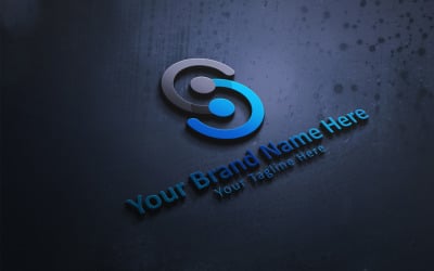 S brief Logo ontwerpsjabloon