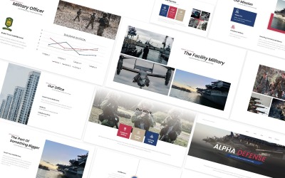 Šablona keynote Militarry Alpha Defense