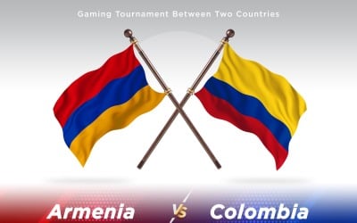 Armenia versus Colombia Two Flags