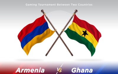 Armenia versus Ghana Two Flags