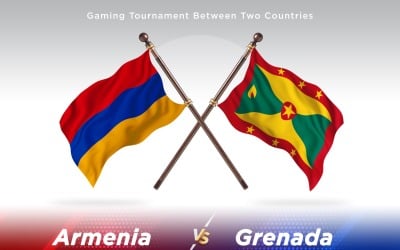 Armenia versus Grenada Two Flags