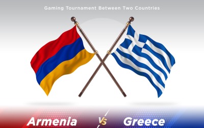 Arménie versus Řecko dvě vlajky
