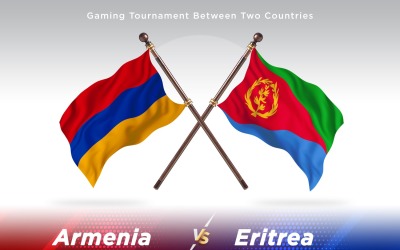 Armenien kontra Eritrea Två flaggor