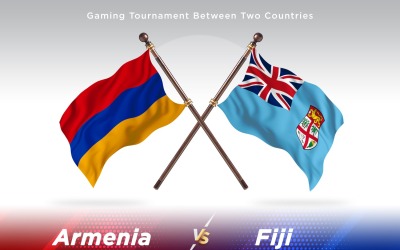 Armenien kontra Fiji två flaggor