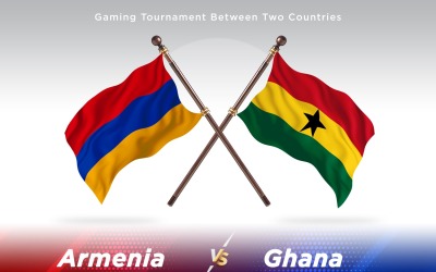 Armenien kontra Ghana två flaggor