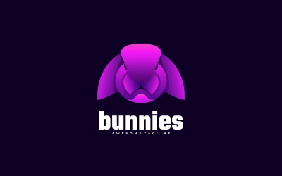 Bunnies Gradient Logo Style