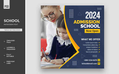 Creative School Instagram Post och Social Media Banner