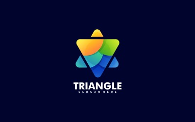 Estilo de logotipo colorido triángulo