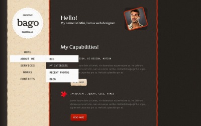Gratis Designer Directory WordPress Layout &amp;amp; Website Template