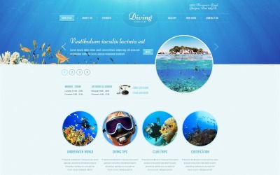 Gratis dykning WordPress-tema och webbplatsmall