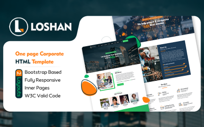 Loshan - Egyoldalas vállalati HTML -sablon