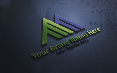 Modelo de design de logotipo de carta MA
