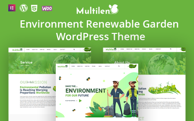 Multilen - Środowisko odnawialne i ogrodnictwo Motyw WordPress