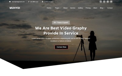 Muydi - Fotó és videó HTML5 webhelysablon