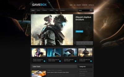 Design de site de portal de jogos grátis - TemplateMonster