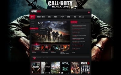 Online Gaming Website Template