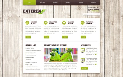 Gratis Exterieur Ontwerp WordPress Thema &amp;amp; Website Sjabloon
