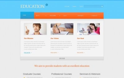 Tema de WordPress de aprendizagem grátis e modelo de site