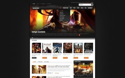 Layout e modelo de site para WordPress de portal de jogo grátis