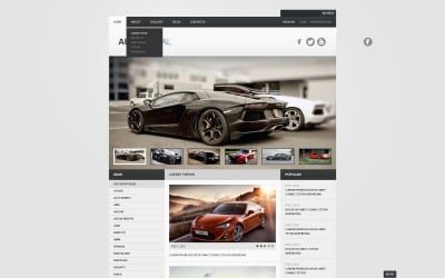 Tema WordPress e modello di sito Web gratuito per auto grigie