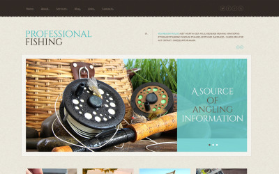 Tema WordPress e modello di sito web reattivo per la pesca gratuita