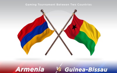 Armenien gegen Guinea-Bissau Two Flags