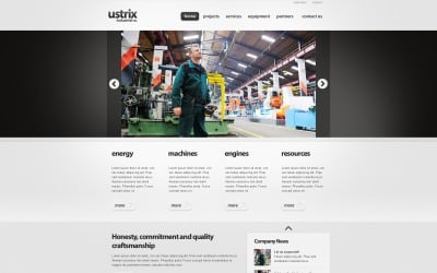 Бесплатная тема и шаблон для промышленного сайта WordPress