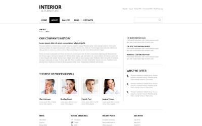 Darmowy motyw WordPress na temat wnętrz i mebli i szablon strony internetowej