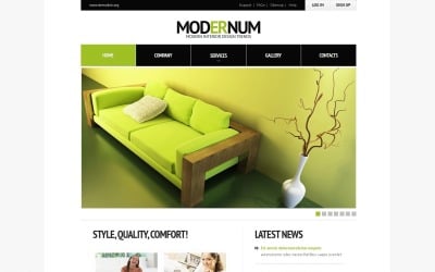 Diseño interno gratuito Plantilla de sitio web y diseño de WordPress
