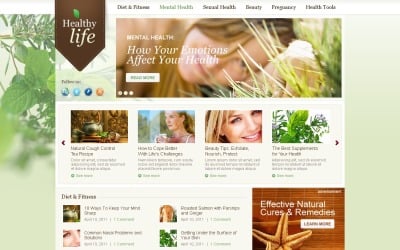 Free Herbal WordPress Theme &amp;amp; Website Template