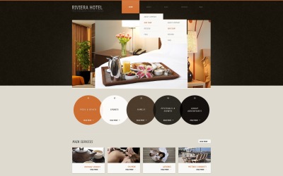 Gratis WordPress-lay-out en websitesjabloon voor hotels