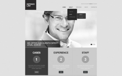 Kostenloses WordPress-Theme und Website-Vorlage für Graustufenrecht