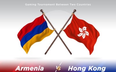 L&amp;#39;Arménie contre Hong Kong deux drapeaux