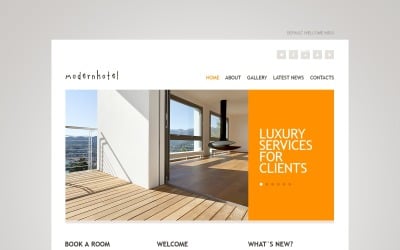 Layout e modelo de site WordPress de hotéis gratuitos