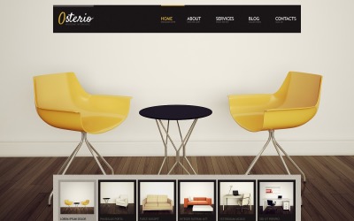 Modello di sito Web e tema WordPress responsivo per l&amp;#39;interior design gratuito