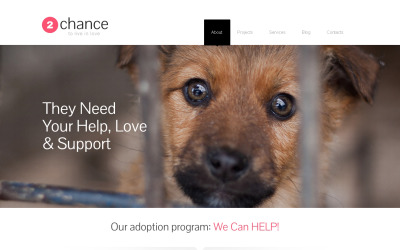 Modelo de site e tema WordPress grátis para Abrigo de Animais
