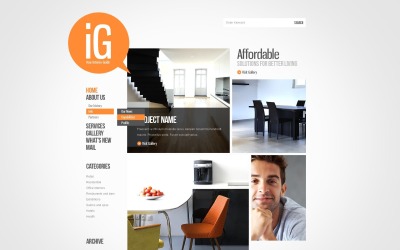 Plantilla de sitio web y diseño de WordPress gratuito para el diseño del hogar