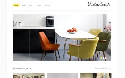 Plantilla de sitio web y tema de WordPress de diseño de interiores gratis