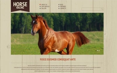 Plantilla de sitio web y tema WordPress adaptable para caballos gratis