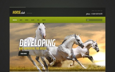 Plantilla gratuita para sitio web de WordPress adaptable a caballos