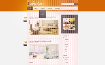Plantilla y tema de sitio web de WordPress de diseño interior gratuito