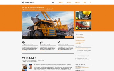 Tema WordPress de Empresa Industrial Gratuito e Modelo de Site