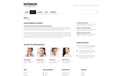 Temi e modelli di siti Web WordPress gratuiti per interni e mobili