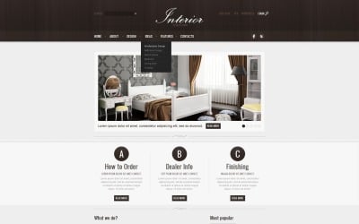 Ücretsiz İç Tasarım WordPress Düzeni ve Web Sitesi Şablonu
