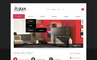 Ücretsiz İç Tasarım WordPress Teması ve Web Sitesi Şablonu