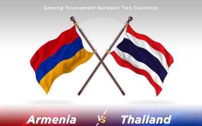 Armênia contra Tailândia Two Flags