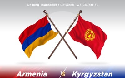 Armenia versus Kyrgyzstan Two Flags