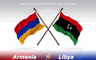 Armenia versus Libya Two Flags