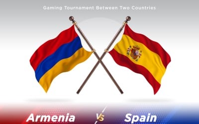 Armenia versus South Sudan Two Flags